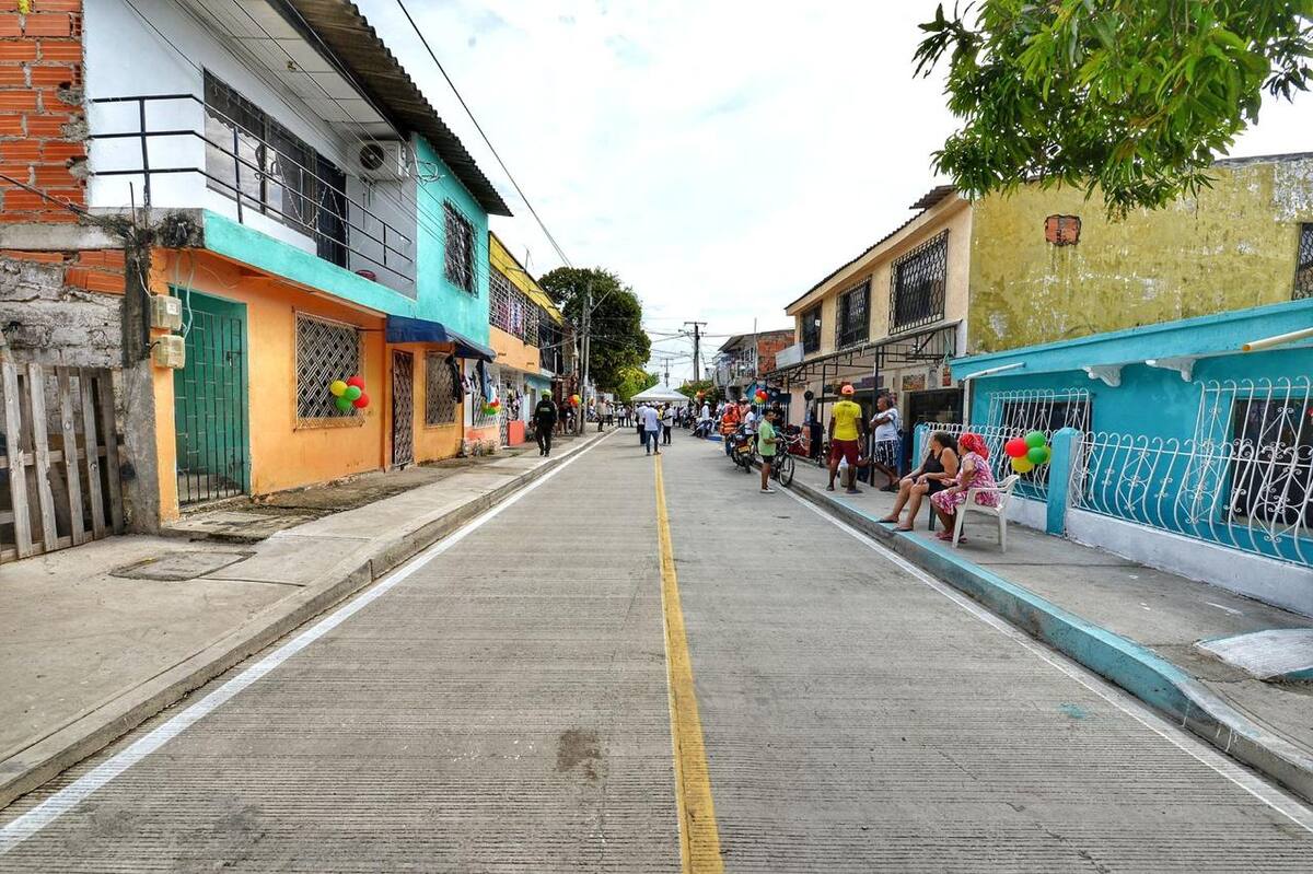 El alcalde Dumek Turbay entregó nuevas vías en Cartagena. / Cortesía
