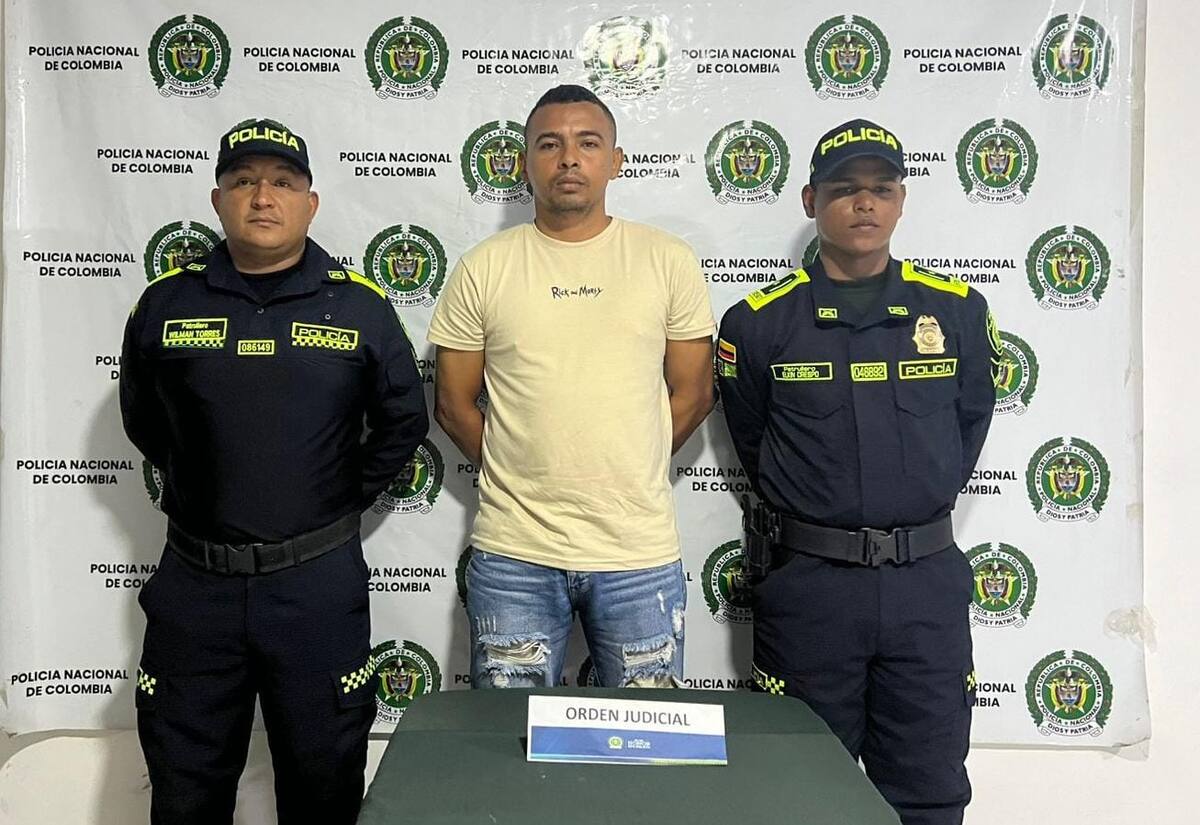 Víctor Vanegas, capturado en Magangué. // Foto: Policía Nacional