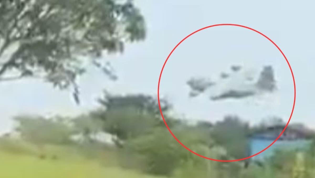 Un avión Hércules de la Fuerza Aérea se estrelló en Putumayo con 110 soldados a bordo. Video del momento.