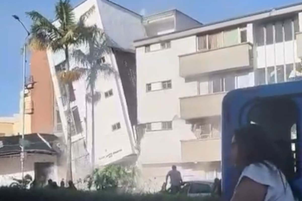 Video: el momento exacto en que el terremoto provocó un derrumbe en Manizales