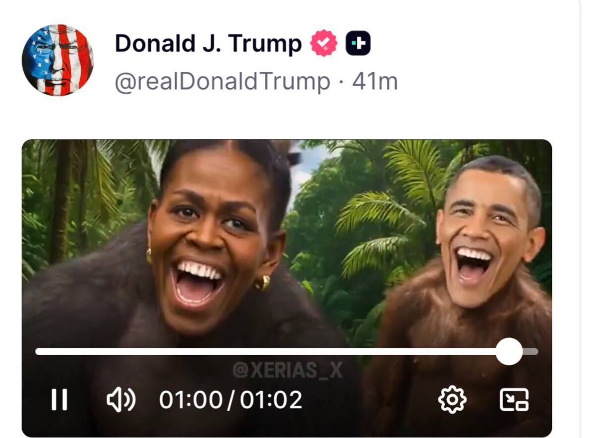 Captura de pantalla de la publicación realizada por Donald Trump. //Foto tomada de la red social X.