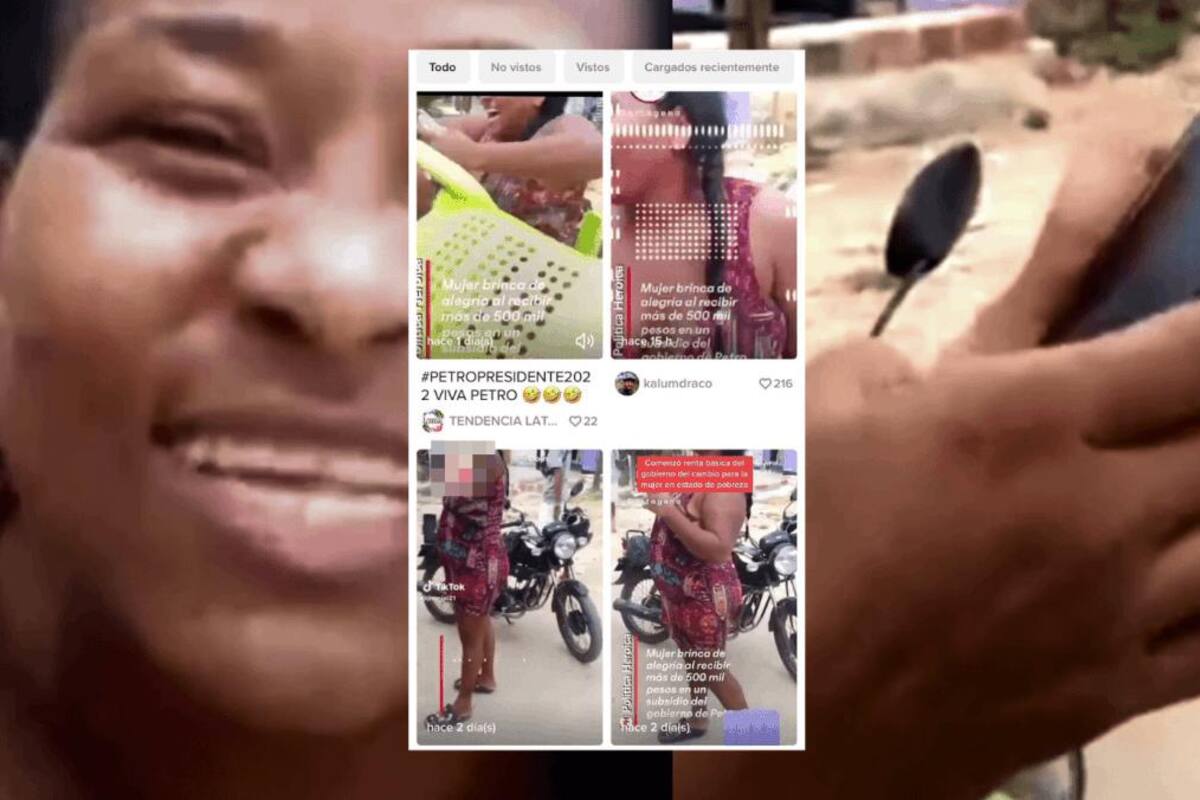 Viral: mujer tira una silla de la felicidad tras recibir ‘los $500 mil de Petro’