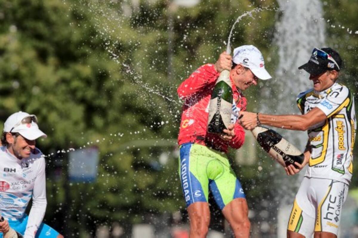 El ciclista italiano Vincenzo Nibali (Liquigas) ganó ayer la Vuelta a España de 2010.