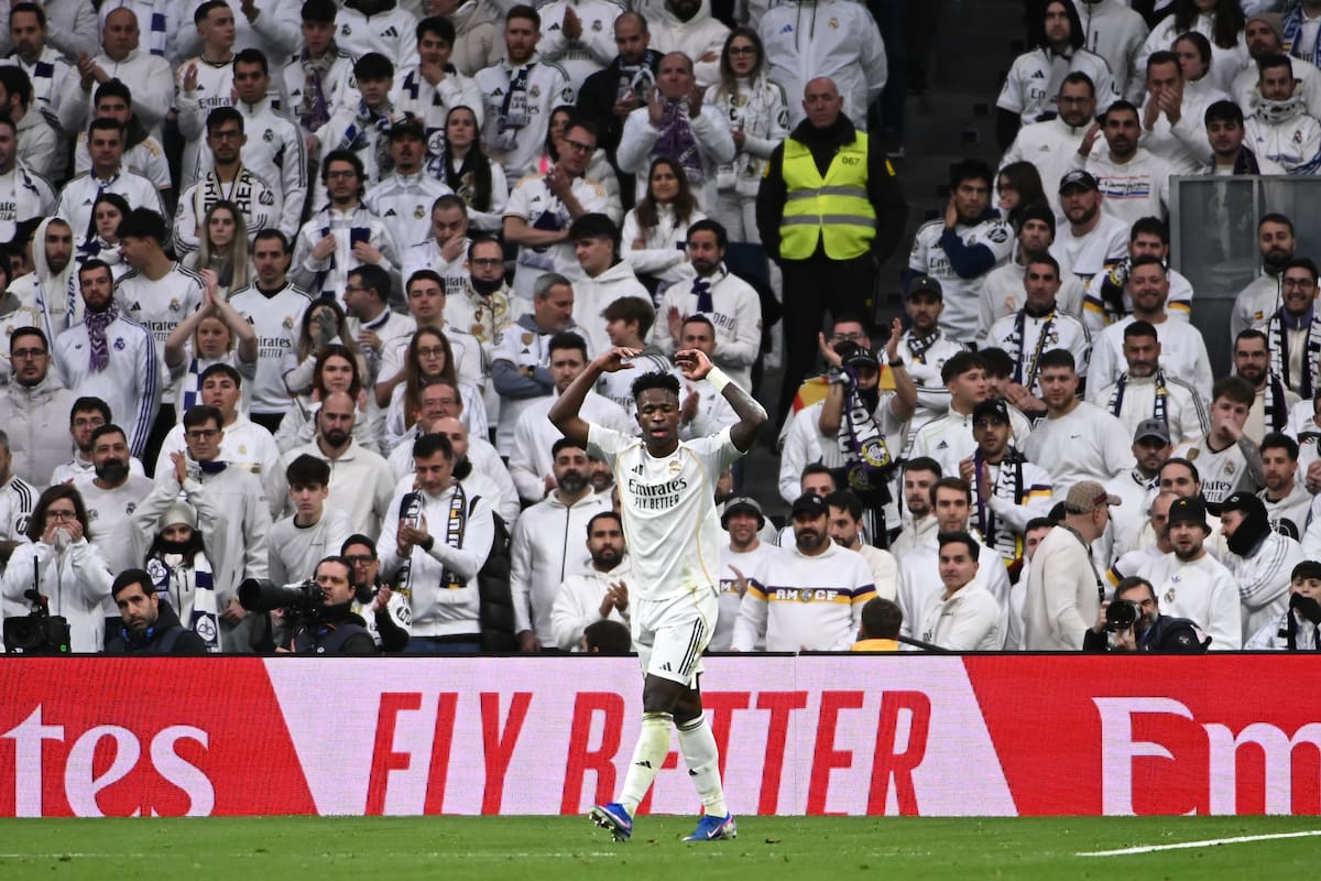 Vinícius Jr fue abucheado en el Santiago Bernabéu. //Foto, EFE: Fernando Villar