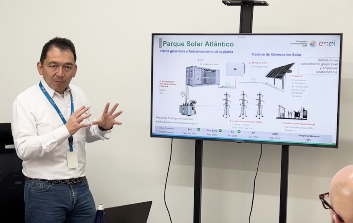 El Parque Solar Atlántico es uno de los más importantes por su generación y por la capacidad de transmisión desde la subestación eléctrica de Sabanalarga.//Cortesía Gobernación del Atlántico.