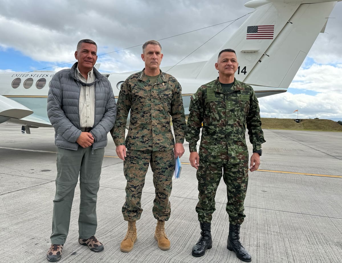 Visita del jefe del Comando Sur de EE.UU., Francis Donovan, a Colombia. Se reunió con el ministro de Defensa, Jorge Mora. // Ministerio de Defensa