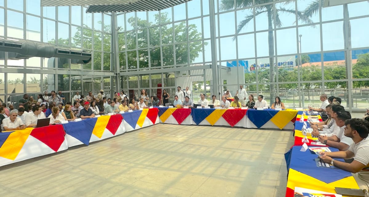 Aspecto de la reunión de este miércoles en Barranquilla donde se habló del Voto Caribe.//El Universal.