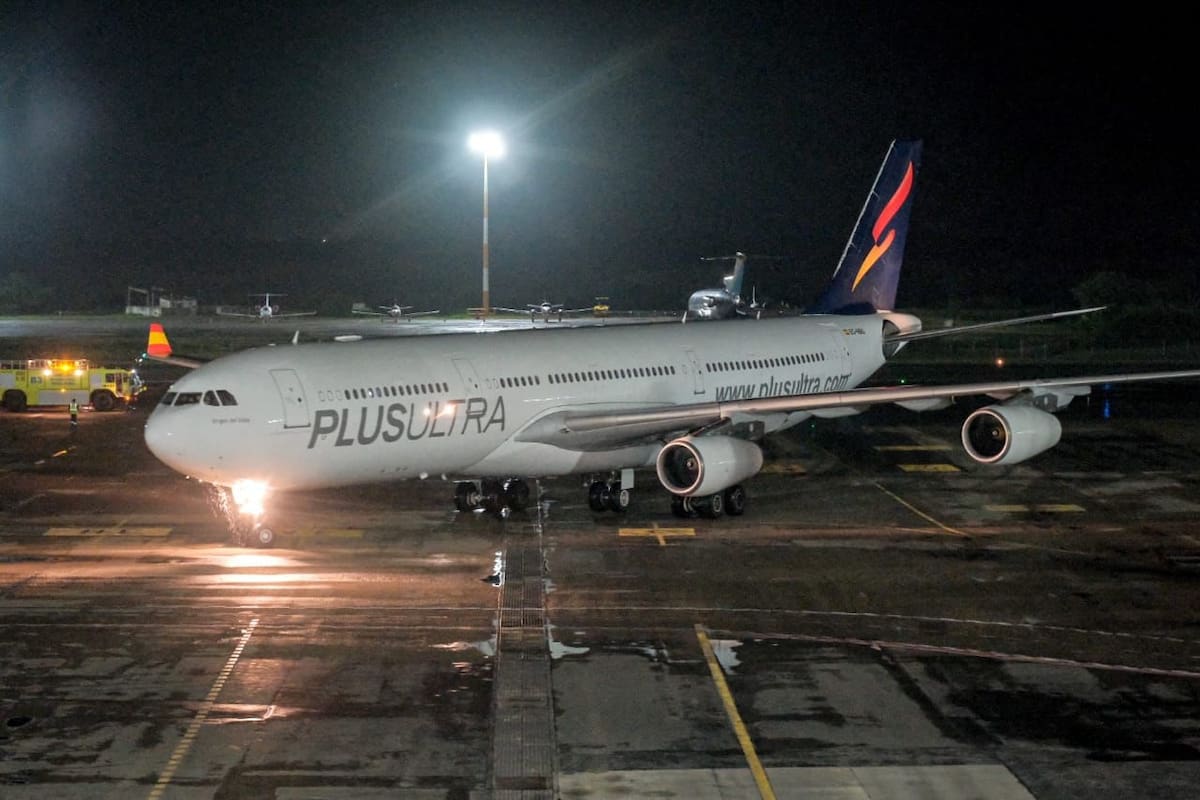 En la noche del 2 de julio de 2022 se produjo el vuelo inaugural de Plus Ultra en su ruta Madrid-Bogotá-Cartagena-Madrid. //Foto Archivo El Universal