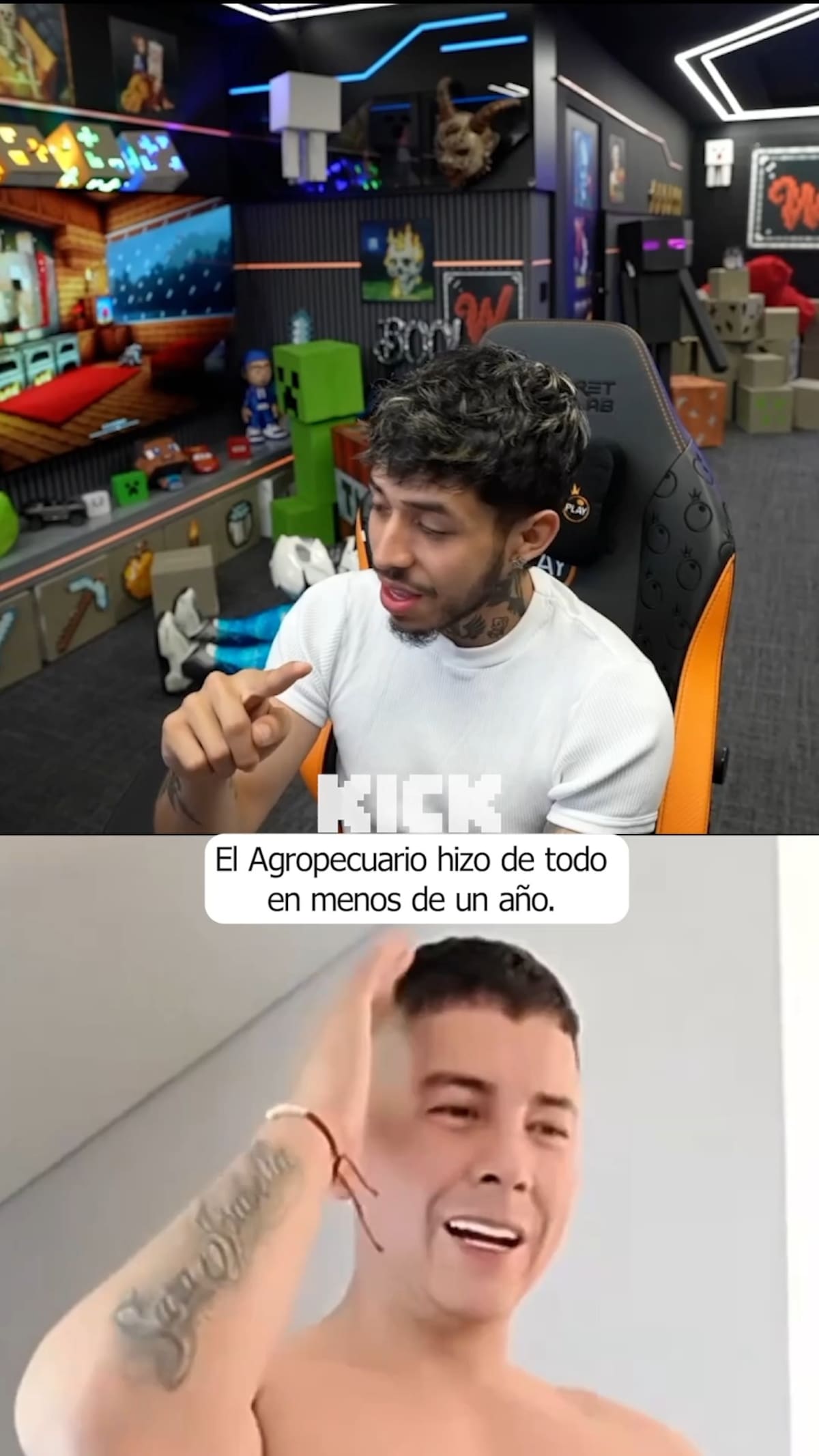 El streamer paisa conoció durante una transmisión los videos de Juan David Tejada y reaccionó con sorpresa ante el nuevo rumbo del creador de contenido. Foto tomada de IG: @dxclip
