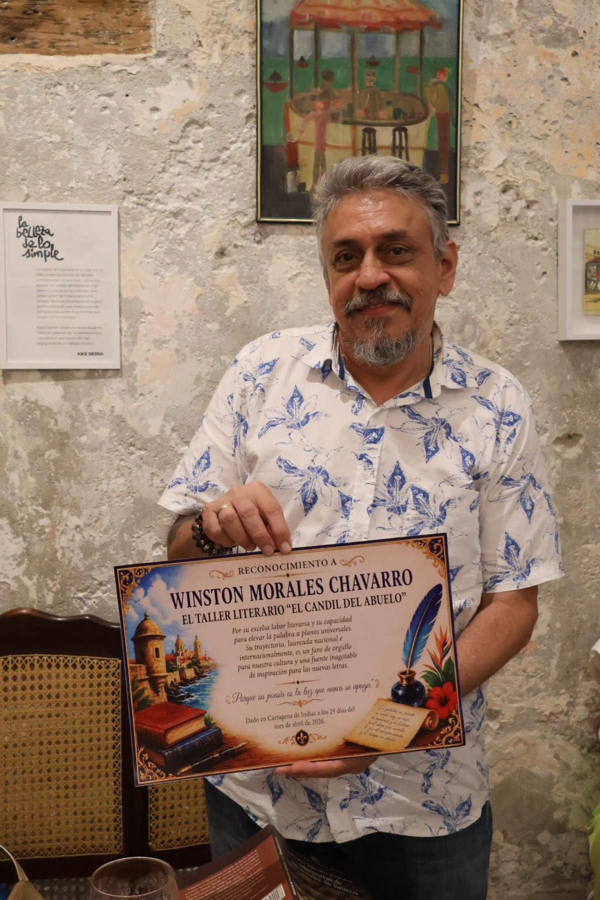 Winston Morales Chavarro en la presentación de su obra. // Cortesía de Winston Morales