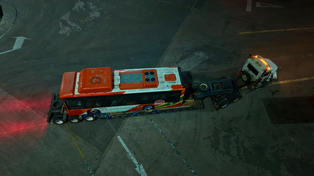 Ya van rumbo a Patio Portal nuevos buses de Transcaribe se preparan para prestar servicio. // Foto: cortesía - Alcaldía de Cartagena
