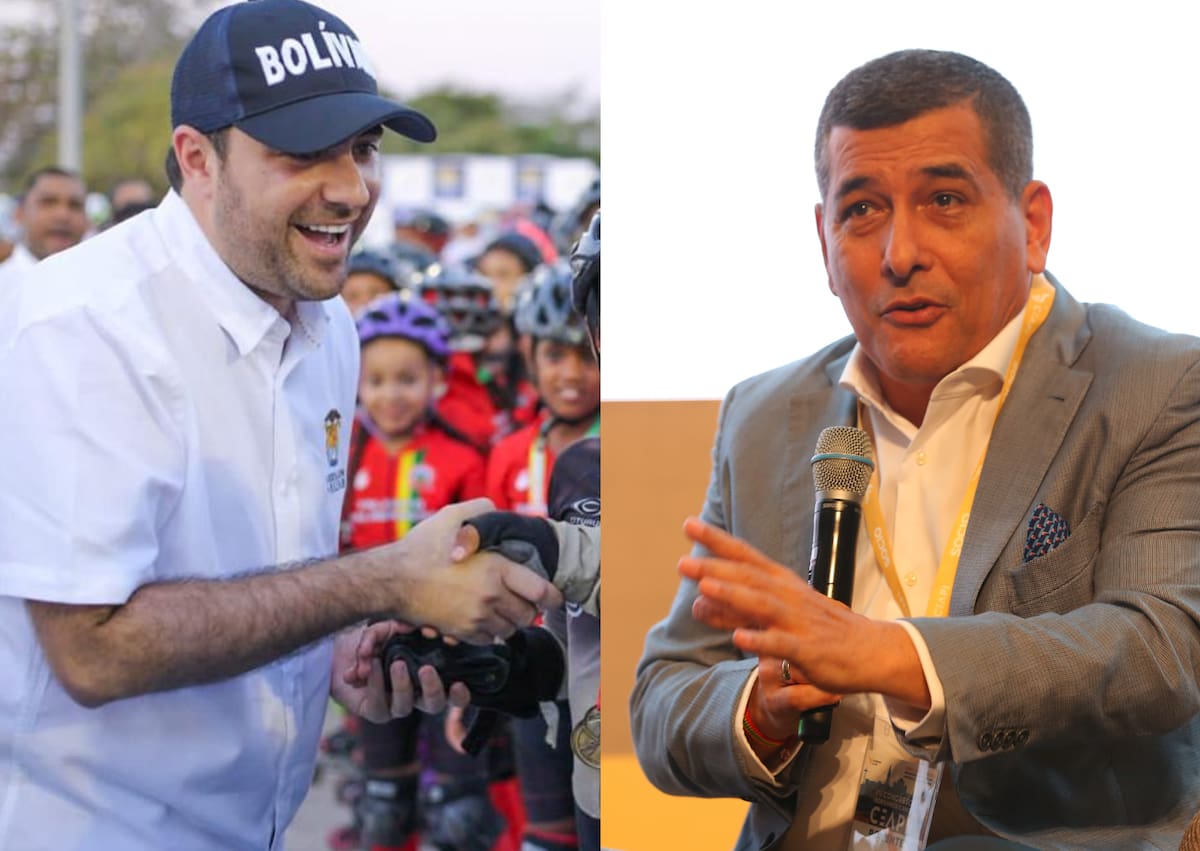 El gobernador de Bolívar, Yamil Arana, junto al alcalde de Cartagena, Dumek Turbay. // Fotos: El Universal.