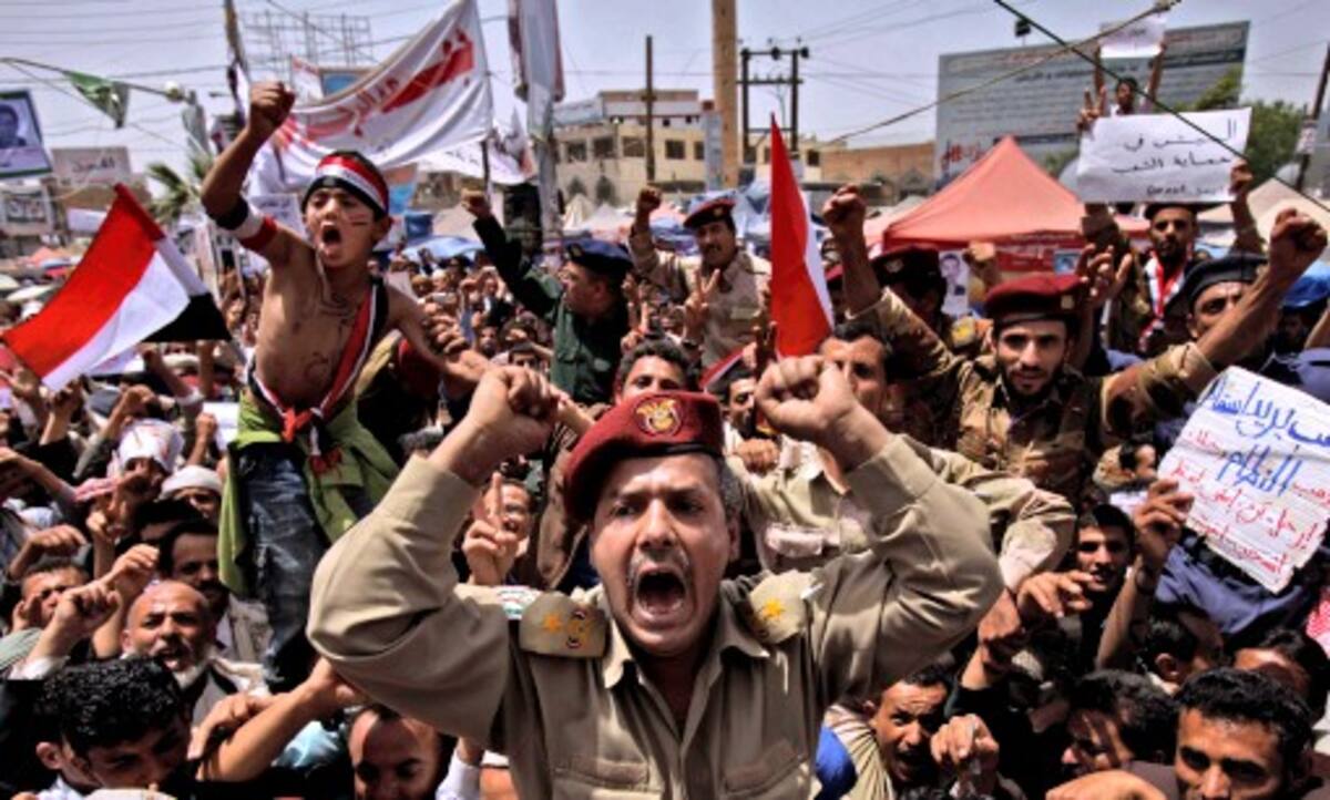 Manifestaciones en Yemen. AP MUHAMMED MUHEISEN