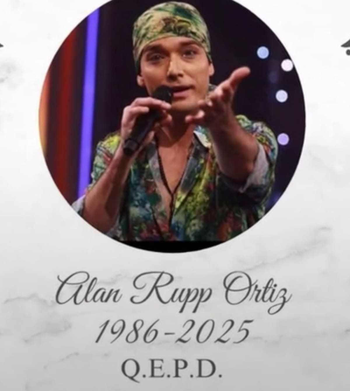 Alan Rupp, reconocido por imitar a Leonardo Favio en Yo me llamo Bolivia, falleció a los 39 años. //Foto: captura de pantalla.