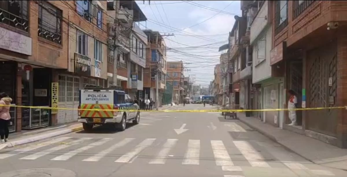 Zona acordonada tras alerta de artefacto explosivo. // Foto: captura de pantalla